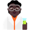 Scientist- Dark Skin Tone emoji on Microsoft